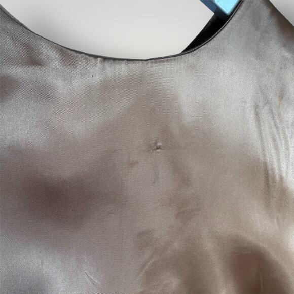 Vintage 1930s Satin Top Sleeveless Handmade Satin Heavy Pink Peach Small - Picture 3 of 4